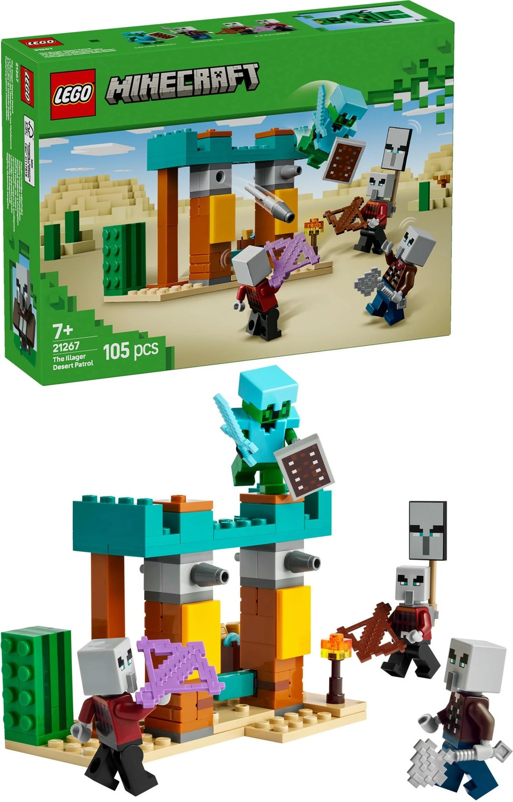 Set ndërtimi LEGO Minecraft 21267, 105 pjesë, shumëngjyrësh