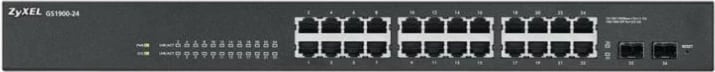 Switch i menaxhuar Zyxel GS1900-24-EU0102F, 24 porta, Rack, Gri