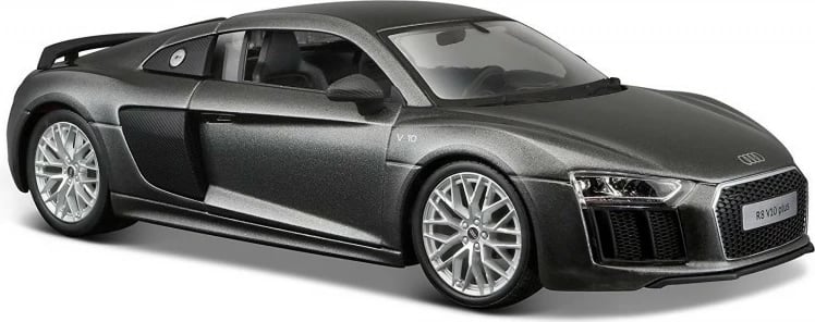 Model makine sportive Maisto Audi R8, 1:24, Metal/Plastikë, Gri