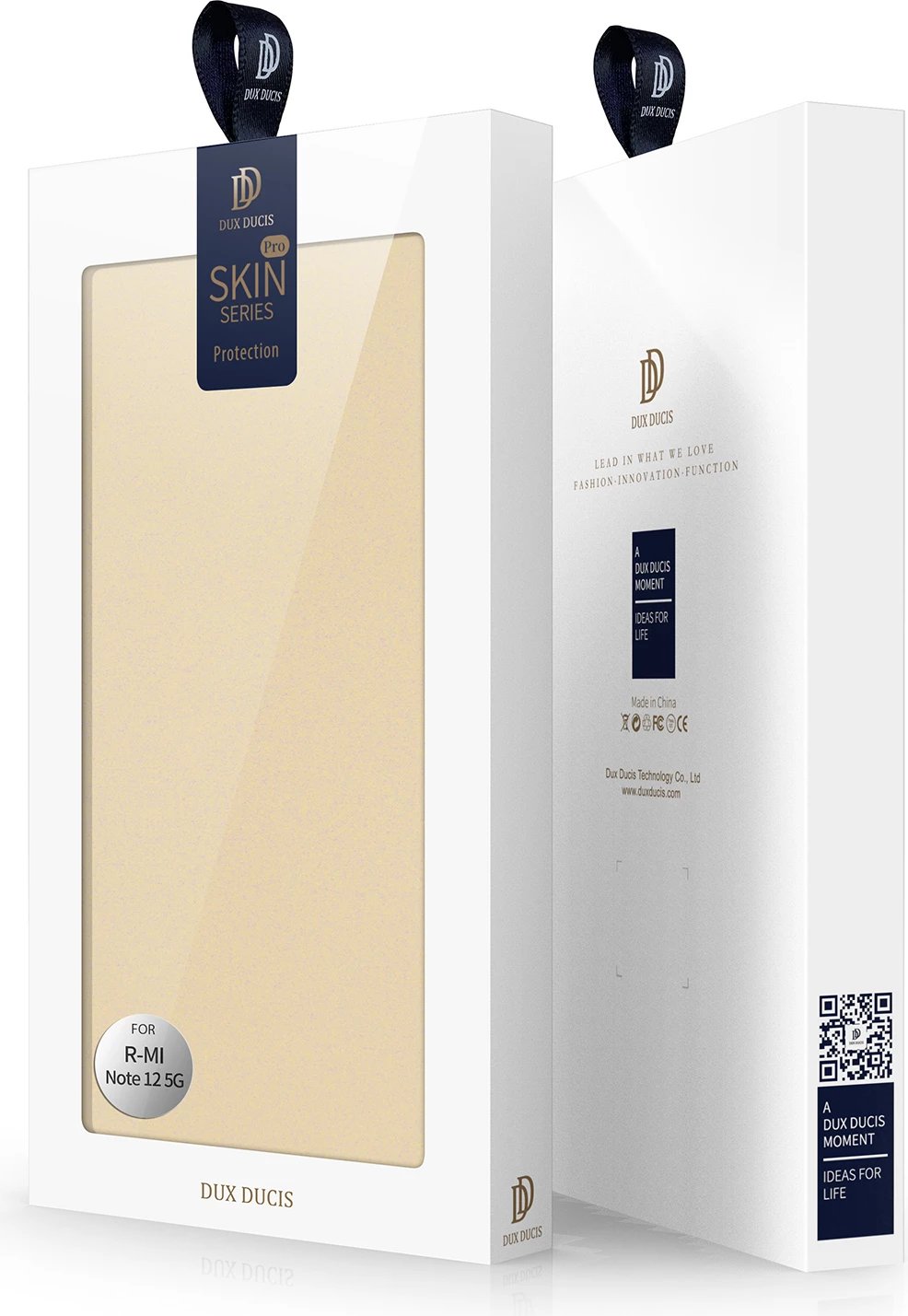 Mbështjellës Dux Ducis Skin Pro për Xiaomi Redmi Note 12 Pro+, me xhep karte, stand, Gold