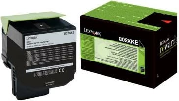 Toner Lexmark 802XKE kapacitet i lartë 5,500–8,800 faqe origjinal Unison e zezë