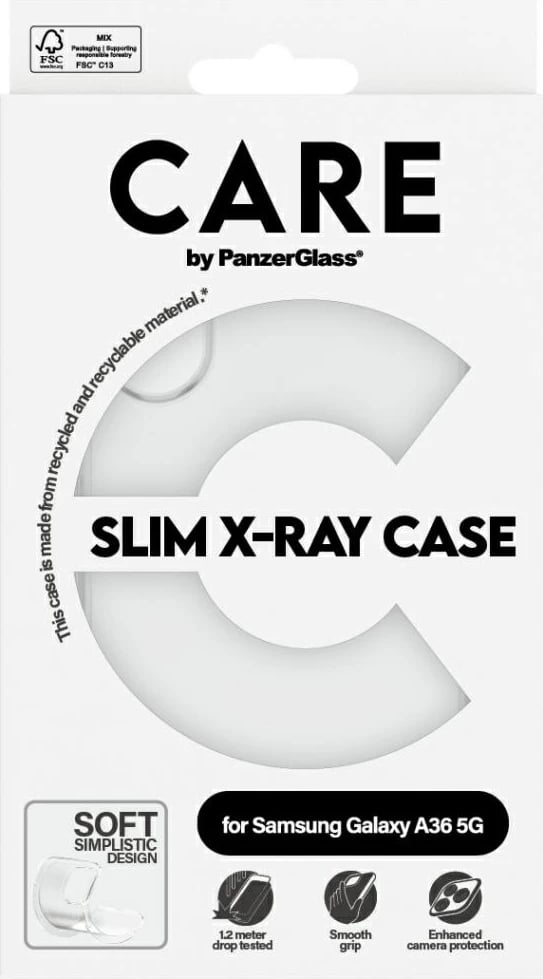 Mbështjellës PanzerGlass CARE Fashion X-Ray për Samsung Galaxy A36 5G, Transparent