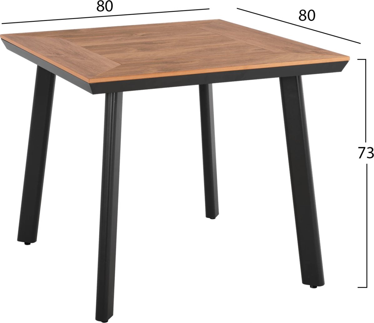 Set për terasë 3 pjesë me tavolinë 80x80 dhe karrige me litar FH11536.02