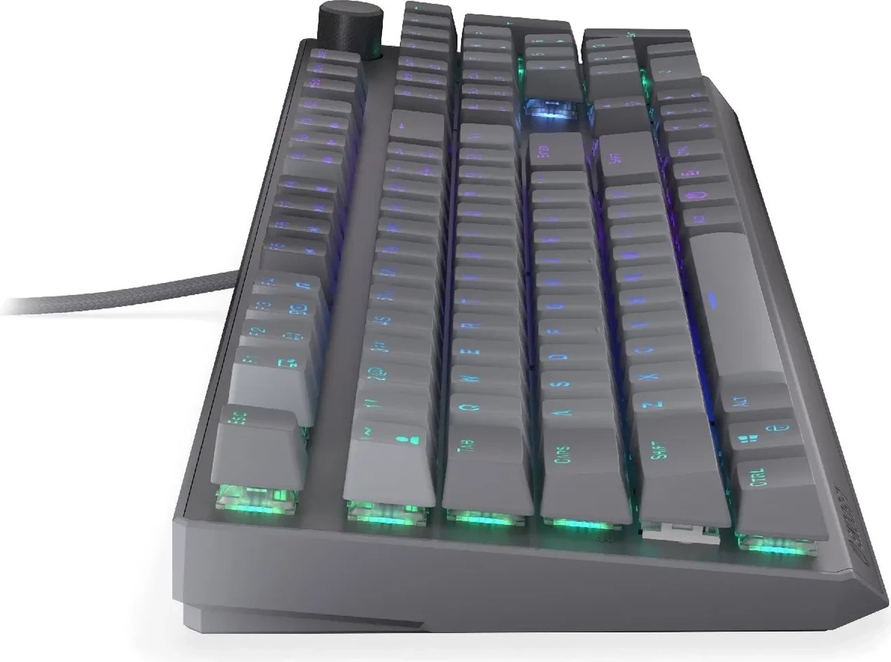 Tastierë mekanike Endorfy Thock V2, RGB, full-size, USB-C, gri