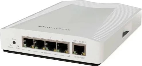 Switch MikroTik CRS304-4XG-IN, 10G Ethernet, PoE, Bardhë