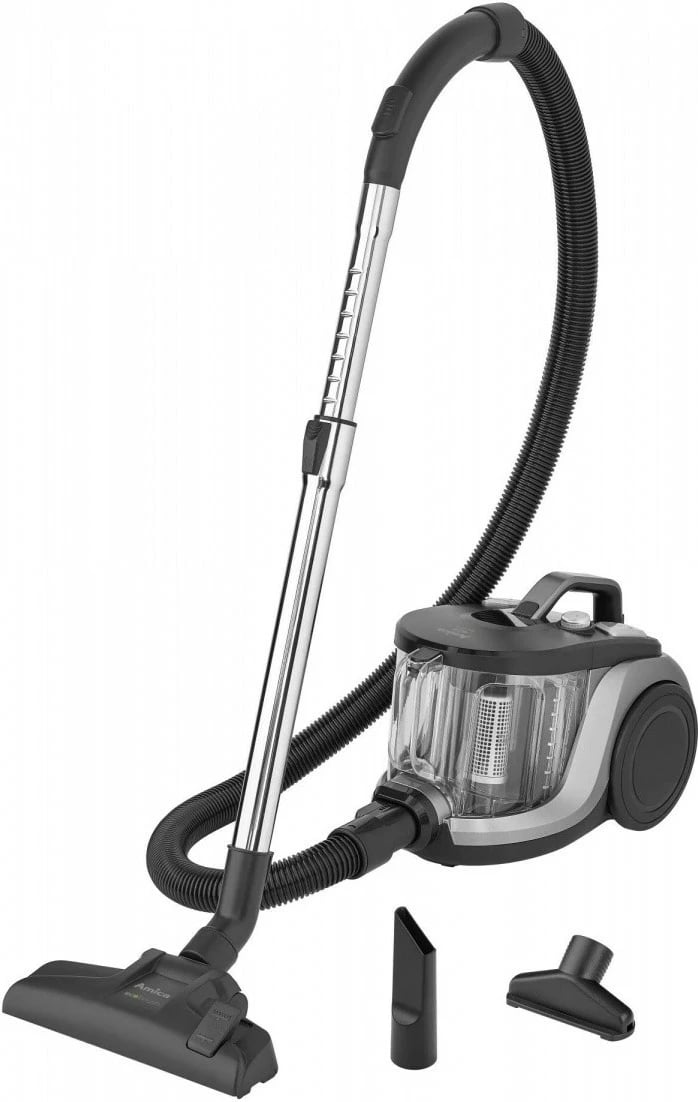 Fshesë elektrike pa qese Amica EOS VM 3011, 2.5L, HEPA 13, e zezë/argjendtë