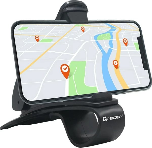 Mbajtës telefoni për makinë Tracer U18, për panel, i zi