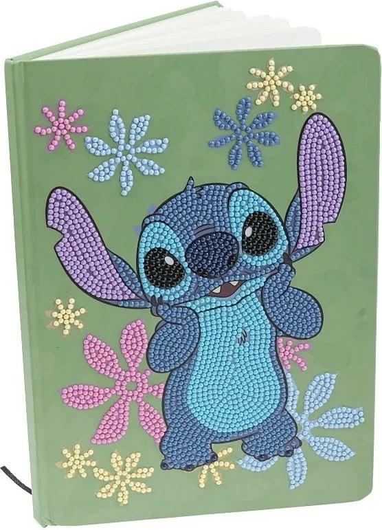 Fletore kreative Crystal Art Epee CANJ-DNY604 me dizajn Stitch, 50 faqe, 26x18cm, me kristale