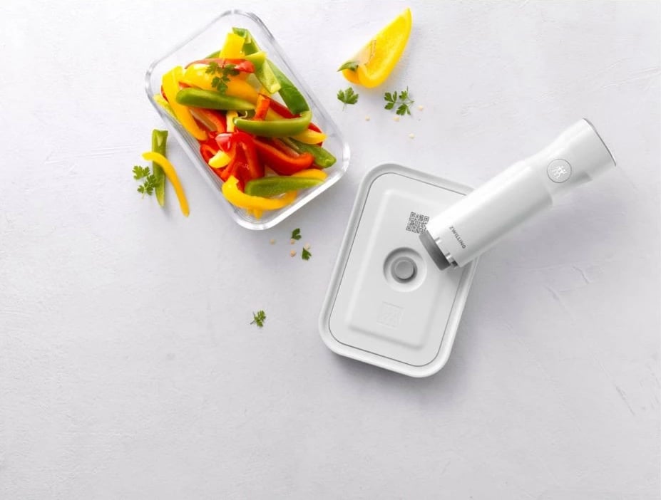 Enë qelqi për ruajtje me vakum, Zwilling Fresh & Save 36803-200-0, 0.95 L, për furrë/mikrovalë/ngrirës, transparente e bardhë Enë qelqi për ruajtje me vakum, Zwilling Fresh & Save 36803-200-0, 0.95 L, për furrë/mikrovalë/ngrirës, transparente e bardhë