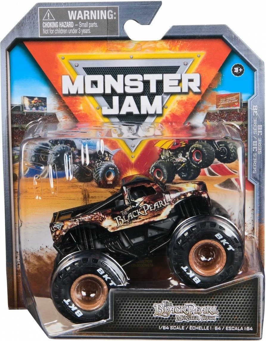 Lodër veturë Monster Jam Spin Master 1:64, metal dhe plastikë, ngjyra të përziera, 1 copë