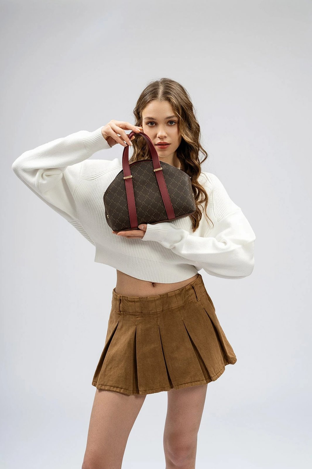 Çantë dore Lucky Bees, 1233, kafe dhe e kuqe e errët