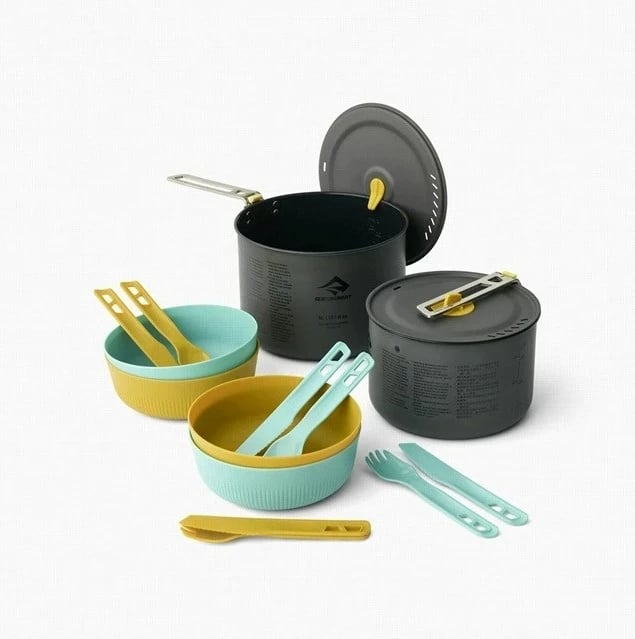 Set enësh palosëse Sea to Summit Frontier UL Two Pot Cook Set 4P, 2 L + 3 L, 4 copë