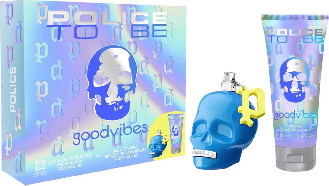 Eau de Toilette Police To Be Goodvibes mashkull, 40ml + xhel dushi 100ml
