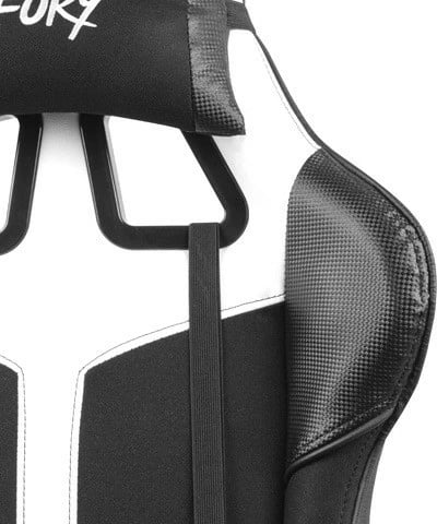 Karrige gaming Fury Avenger XL, Eco lëkurë, E zezë/E bardhë