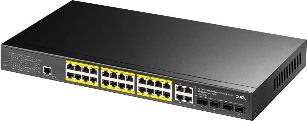 Switch Cudy GS2028PS4, Managed L2, Gigabit Ethernet, PoE, 1U, Zi