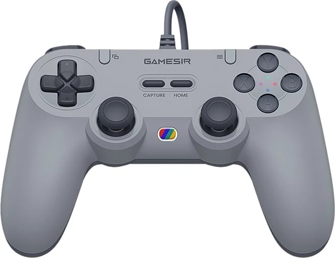 Gamepad me kabllo, GameSir T3 GY Tegenaria Lite, 1000 Hz, Hall effect sticks, dy motorë vibrimi, butona të programueshëm, gri