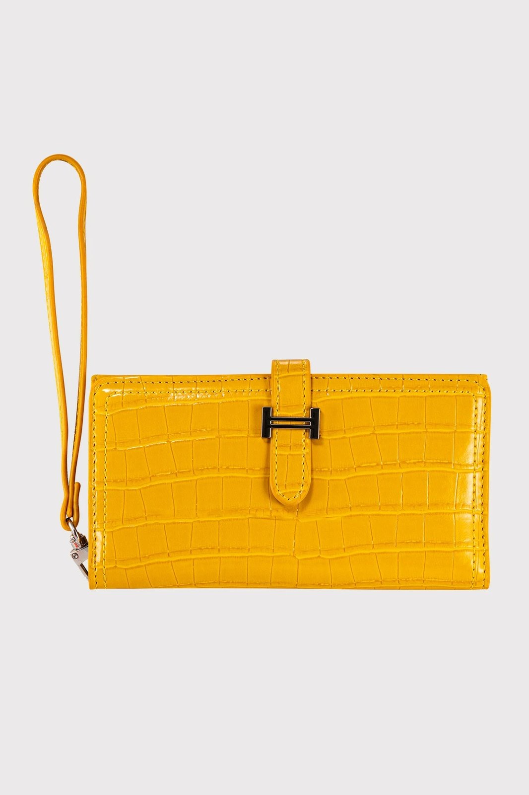 Portofol për gra, Astana - Croco, ngjyrë e verdhë, Zoozie Bags