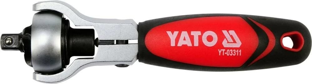 Çelës ratchet YATO YT-03311, 1/4", 72 dhëmbë, i kuq/ zi