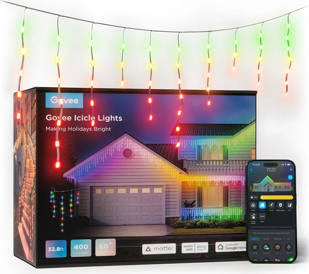 Drita LED Govee H70D1 Icicle, shumëngjyrëshe