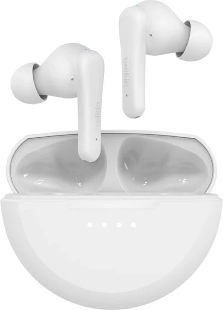 Kufje Belkin SoundForm Rhythm, wireless, Bluetooth 5.3, mikrofon, të bardha