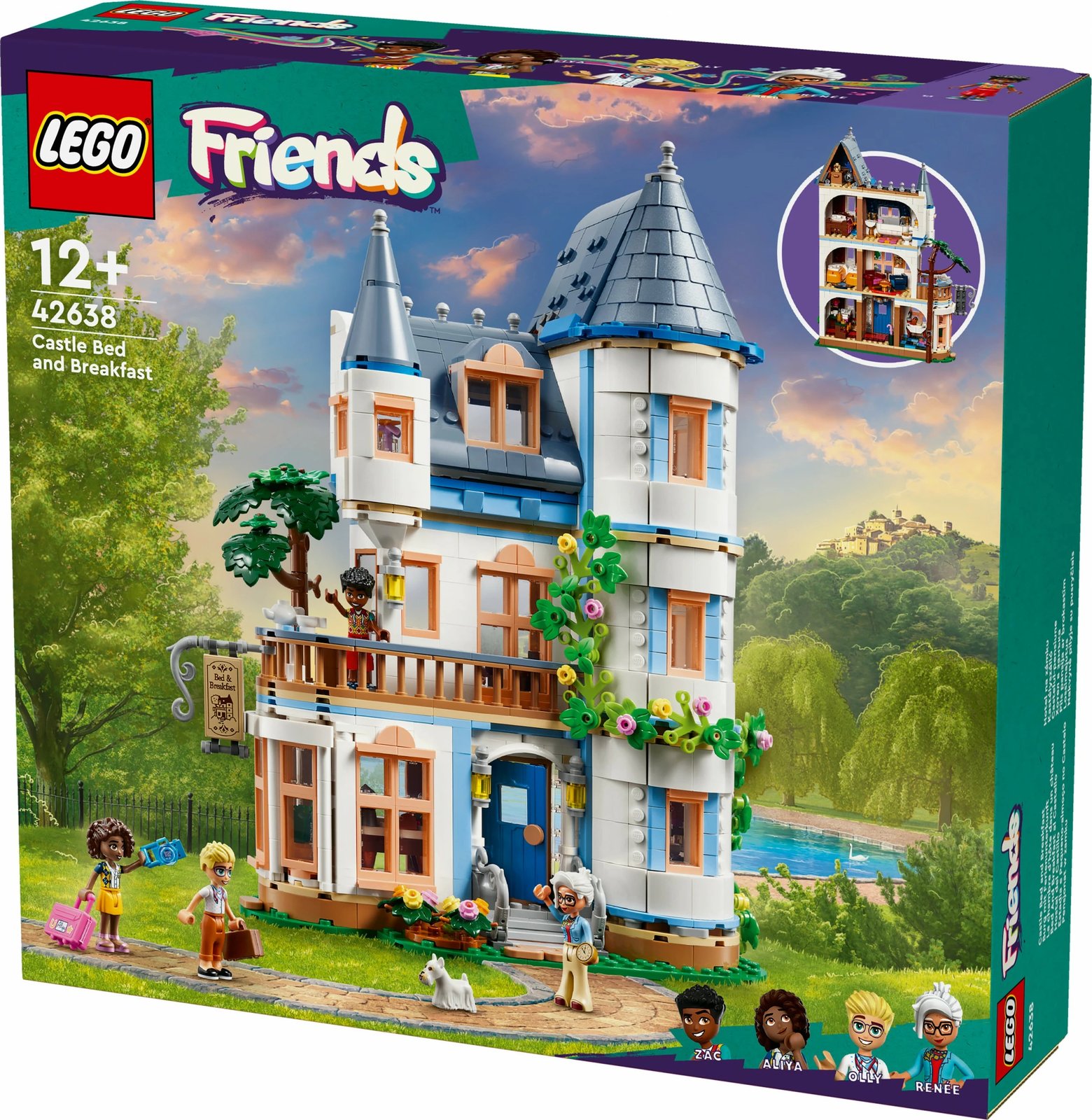 Set ndërtimi LEGO Friends 42638, kështjellë me akomodim, shumëngjyrësh