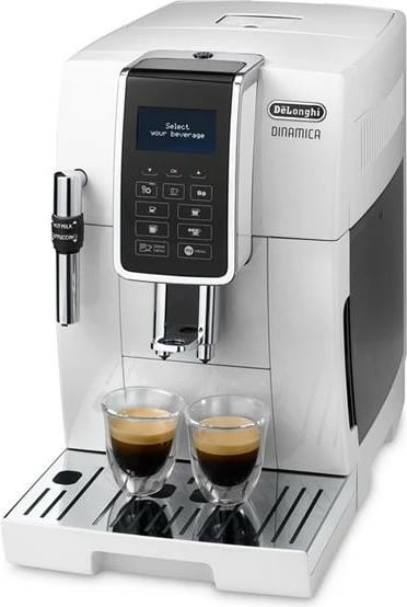Makinë espresso De’Longhi Dinamica Ecam 350.35.W, 1.8 L, Kafe kokërr, Kafe e bluar, Mulli i integruar, 1450 W, Bardhë
