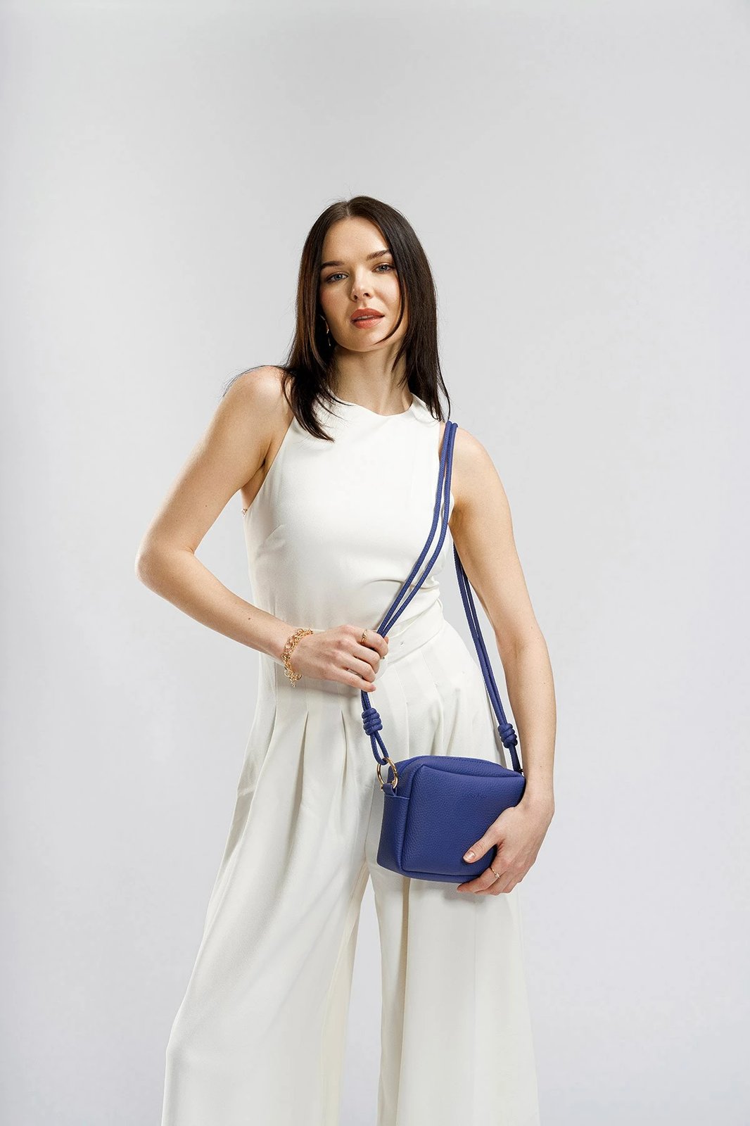 Çantë crossbody ngjyrë sax blue Lucky Bees, 1269 Reg