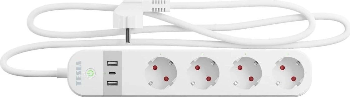 Priza inteligjente Tesla TSL-SPL-SPS300, me WiFi, e bardhë