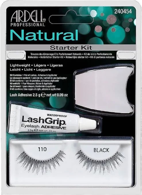 Set qerpikë artificial Ardell Pro Natural Lash Starter Kit 110 unisex black