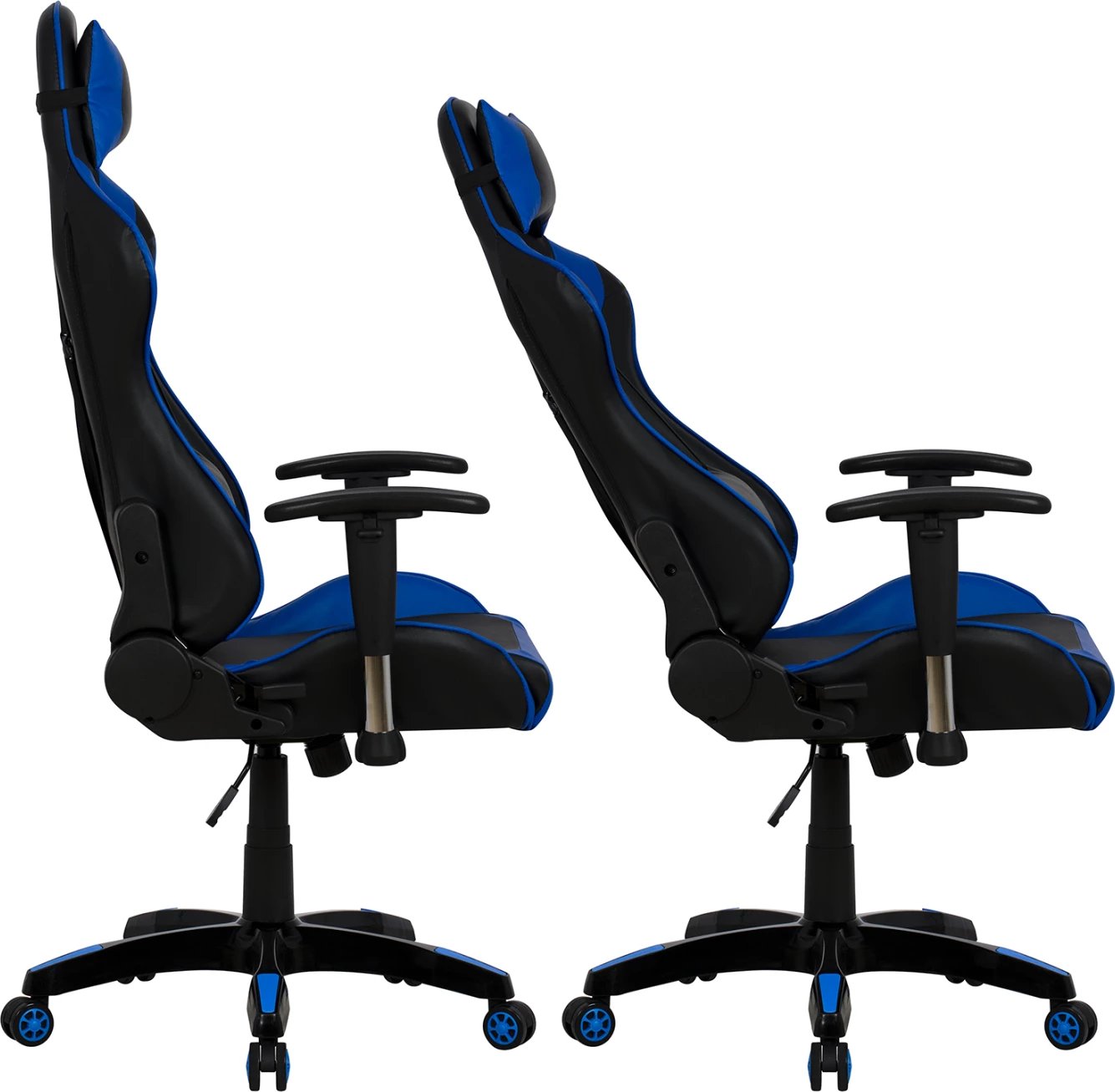 Karrige gaming për zyre, FH1056.08, Racing, ngjyrë zezë-blu, 67x70x134 cm