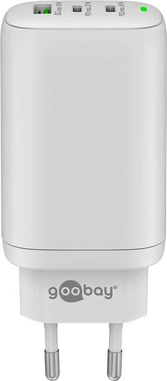 Karikues Goobay 61759, 3 porta USB, Quick Charge 3.0, i bardhë