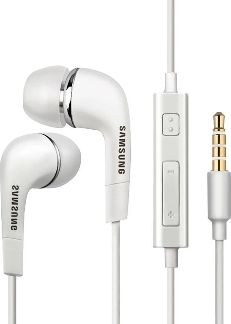 Kufje Samsung EHS64AVFWE me tela, mini jack 3.5mm, mikrofon, kontroll volumit, Bardhë