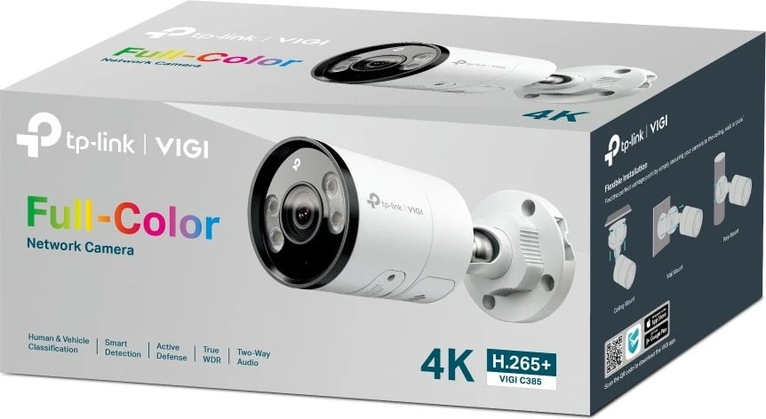 Kamerë sigurie TP-Link VIGI C385, IP, jashtë, 360°, 4mm, metal, e bardhë