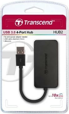USB-HUB Transcend 4-Port USB 3.0, i zi