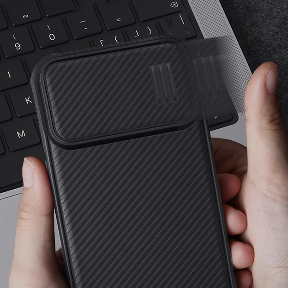 Mbështjellës Nillkin CamShield S Case për iPhone 14 Pro Max, me mbrojtëse kamere, Gjelbër