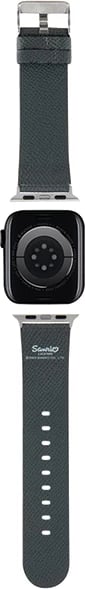 Rrip për Apple Watch Hello Kitty Kitty Head, lëkurë ekologjike, i zi