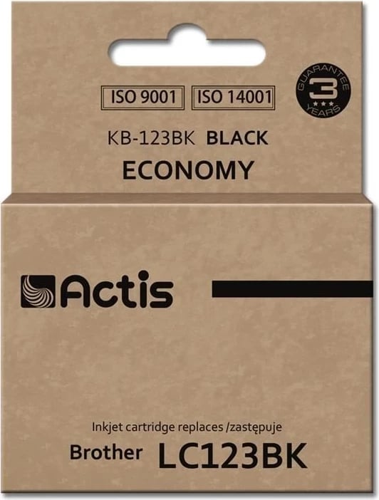 Ngjyrë zëvendësese Actis KB-123Bk për Brother LC123BK/LC121BK, 10ml, e zezë