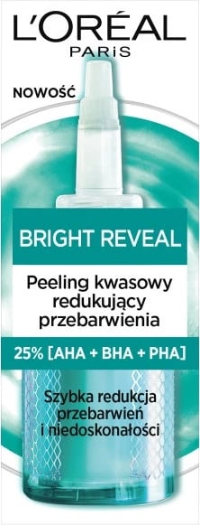 Peeling acid për fytyrë L'Oreal Paris Bright Reveal për femra, 25ml
