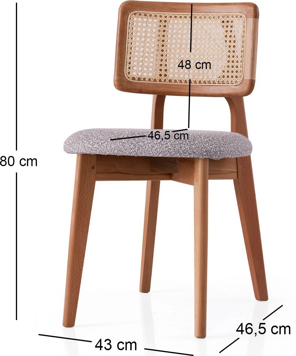Karrige Skye Decor, ngjyrë lisi dhe gri e çelët, Punto - 4451