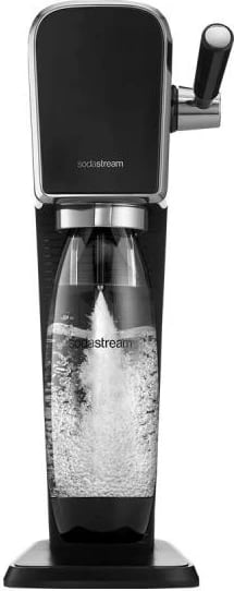 Aparat për ujë me gaz, SodaStream ART QC 1013511411, me levë, përfshin shishe PET 1L, e zezë