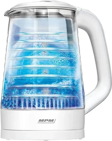 Ibrik elektrik MPM MCZ-124, 1.7 L, 2200 W, Bardhë