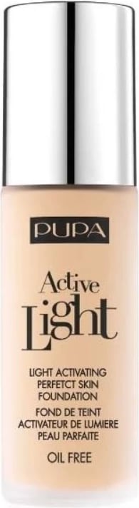 Fondatinë për femra Pupa Milano Active Light Perfect Skin Foundation SPF10 Oil-Free 002 Ivory 30ml