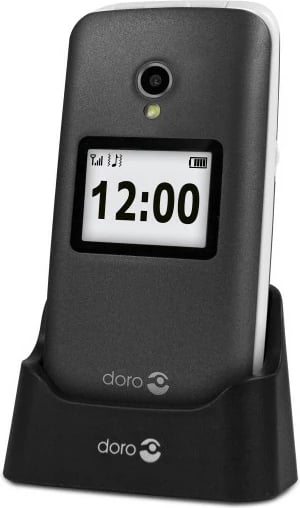 Celular Doro 2424, 2.4", 3MP, 800mAh, gri/argjendtë