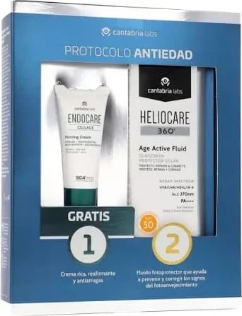 Fluid mbrojtës nga dielli Heliocare 360 Age Active SPF50 set 2 copë unisex