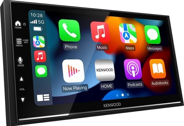 Radio multimedia Kenwood DMX7722DABS, 6.8 inç, Wi-Fi, Bluetooth, CarPlay, Android Auto, e zezë