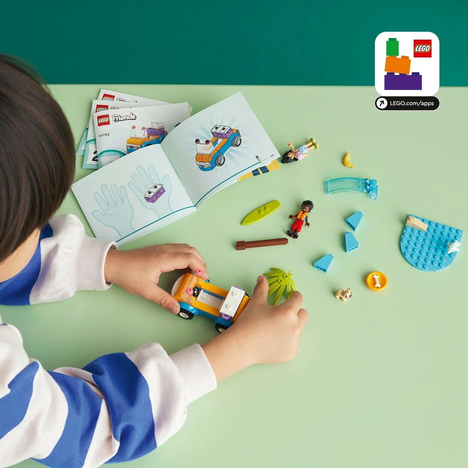 Set ndërtimi LEGO Friends Beach Buggy Fun, 61 pjesë, shumëngjyrësh