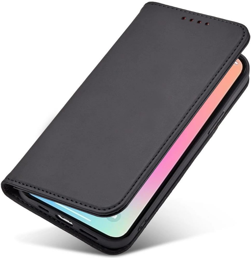 Mbështjellës magnetik për Samsung Galaxy S23 Ultra Hurtel, me kapak, portofol dhe mbajtëse, i zi