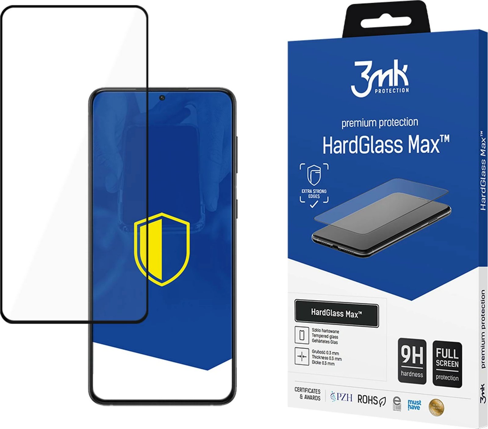 Xham mbrojtës HardGlass Max 3mk për Samsung Galaxy S21 FE 5G, 9H, Full Screen