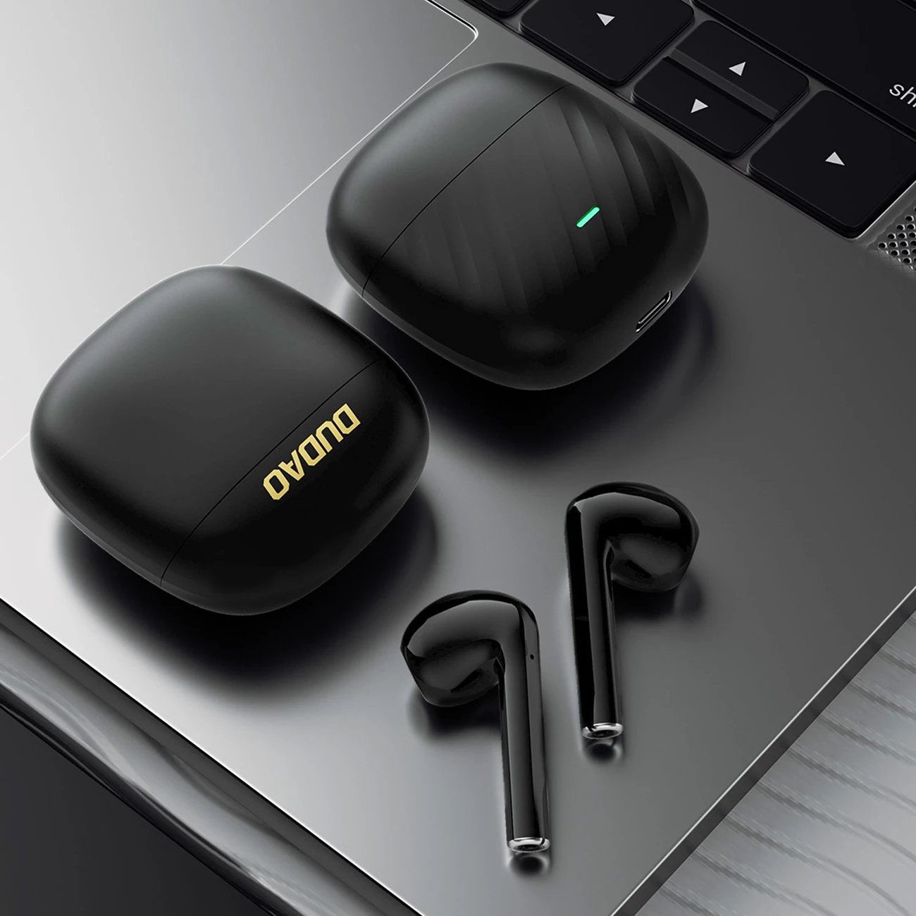 Kufje Dudao U14+ TWS, wireless, Bluetooth 5.3, USB-C, e zezë