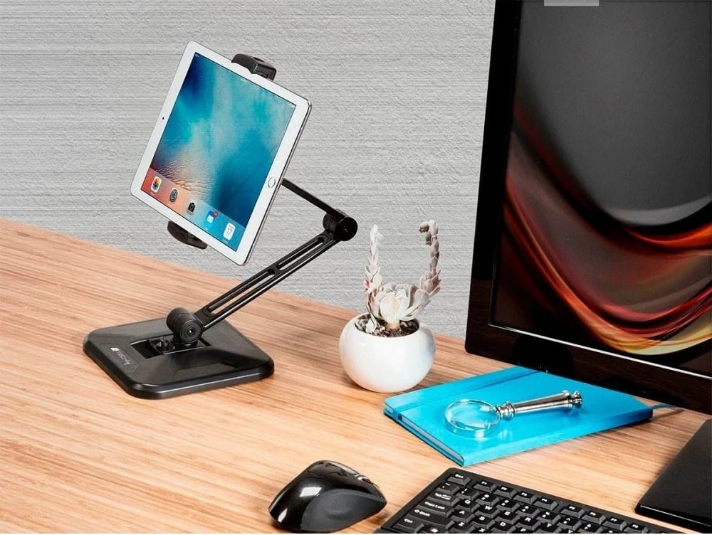 Mbajtës tabletë TECHly ICA-TBL 2801, për tavolinë/mur, i zi